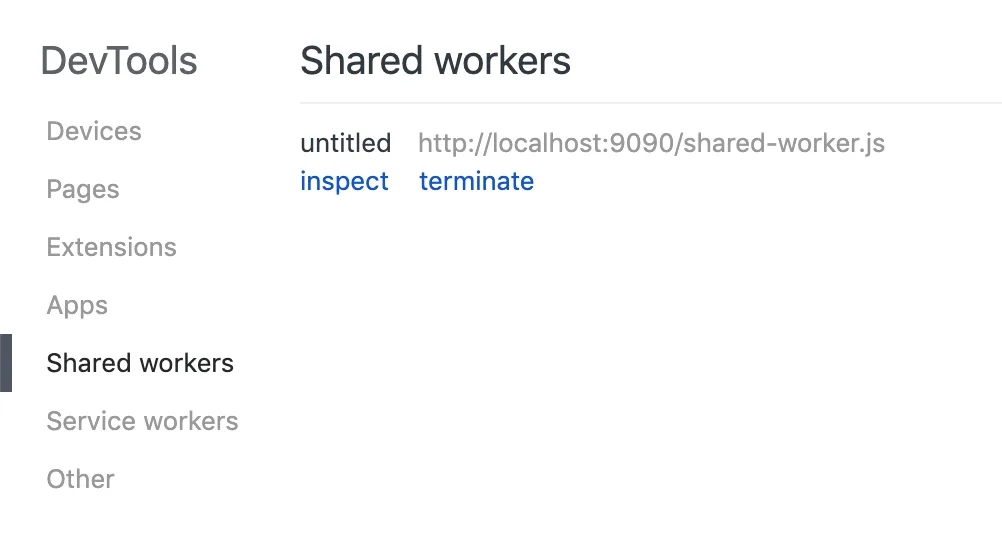 chrome inspect shared worker